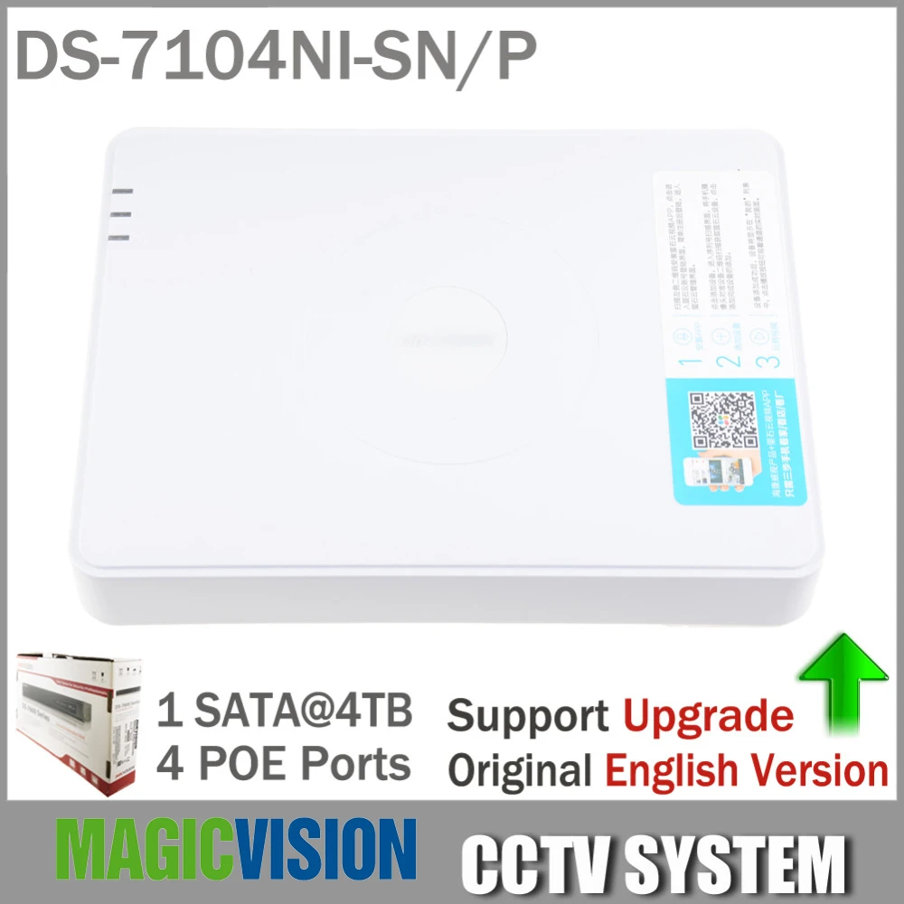 Международная версия NVR ds 7104ni sn/p для PoE IP Камера с 4 Ethernet Порты Поддержка