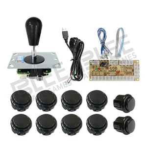 4 Бли 2 игроков Аркада DIY Kit нулевой задержкой USB контроллер PC Sanwa Джойстик с овальный мяч кнопки для ПК PS3 - Цвет: 4