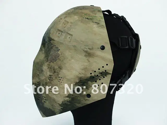 Полный уход за кожей лица Хоккей Тип Airsoft сетчатые очки маска черный A TACS CAMO MARPAT