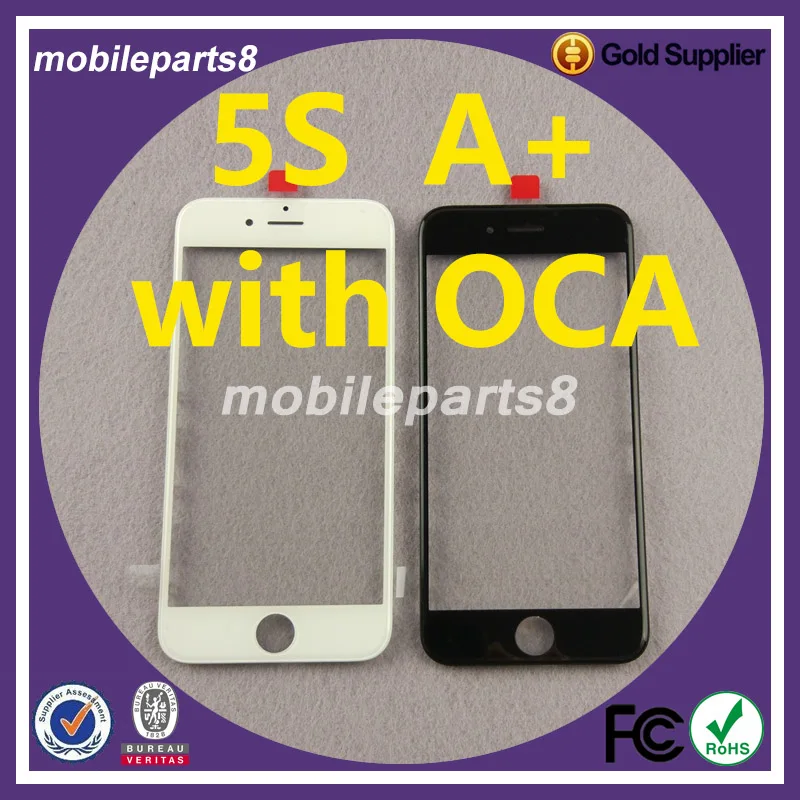 10 шт. Бесплатная доставка стекло с рамкой oca для iPhone внешнее переднего экрана и