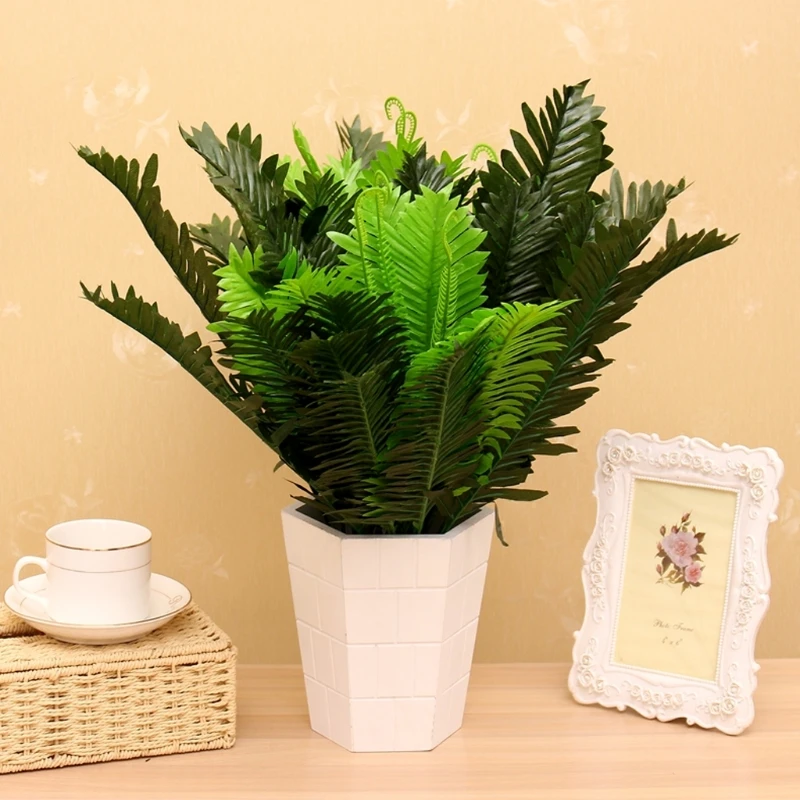

1 Bunch 18 Heads Artificial Silk Plants Cycas Palm Tree Garden Home Decoration Artificial Cycas Palm Tree