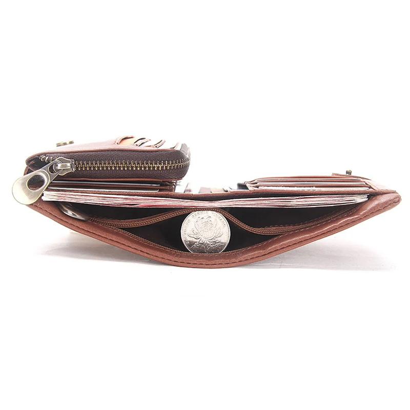 TOUNGAR Genuine Leather Men Wallet Bag Money Clip Credit Card Case Fashion Short Coin Pocket with Box | Багаж и сумки