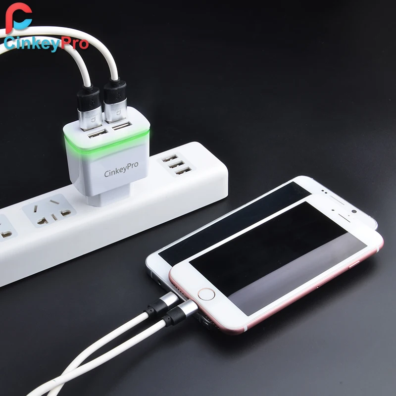 Сетевое зарядное устройство CinkeyPro с 4 USB портами 5 В/4 а|charger 5v 2a|usb charger 2ausb |