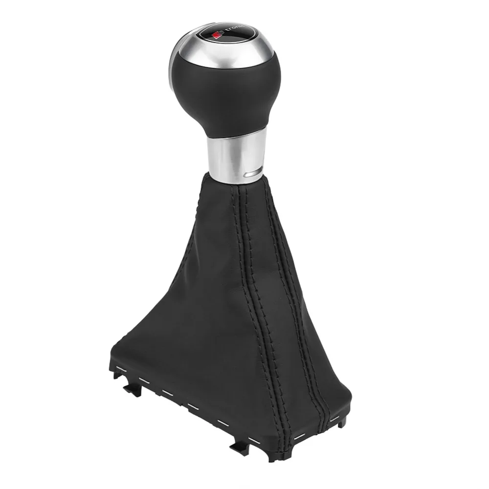 Ручка рычага переключения передач Gaiter Boot Cover черная кожа для Audi A3 S3 RS3 10-12