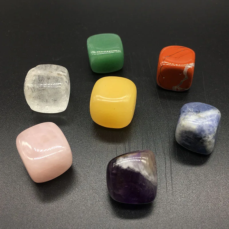 Ретро 7 Chakra бусины Гадкий камень реики исцеления баланс энергии самородки Сырые