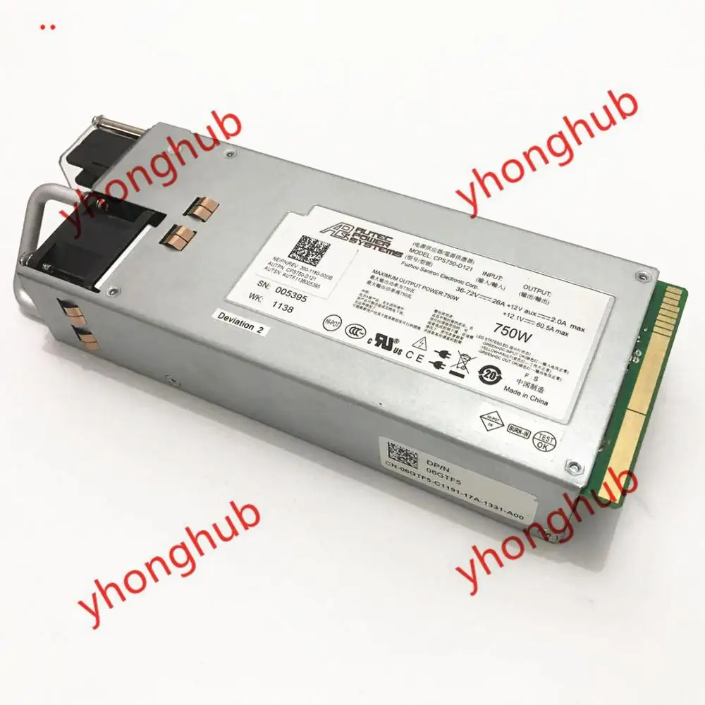 CPS750-D121 R510 R910 6GTF5 008159 750W Server Power Supply