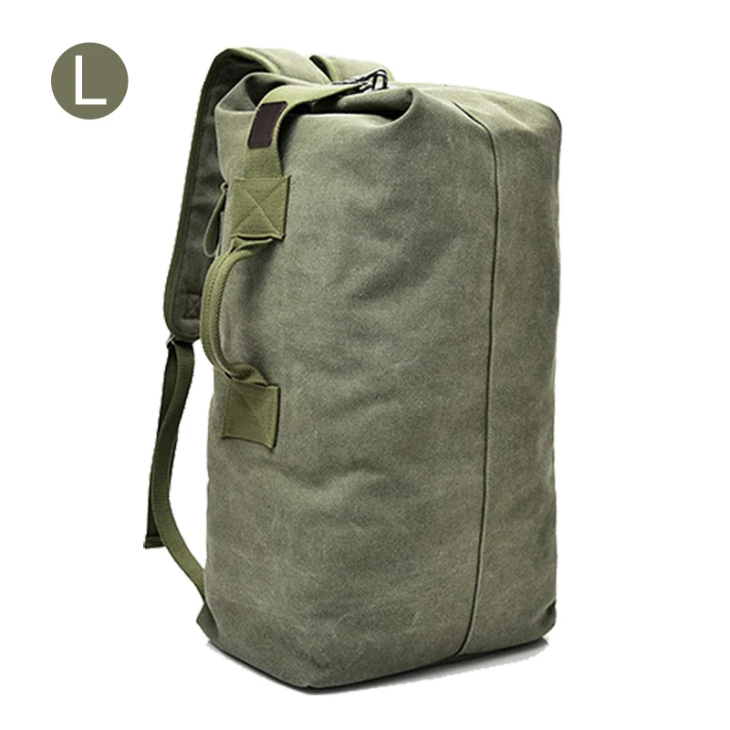 Army green L Большая вместительная мужская дорожная сумка, рюкзак для альпинизма, мужской багажный Топ, холщовый мешок, сумки на плечо для мальчиков, мужские рюкзаки XA88C - Цвет: Army green L