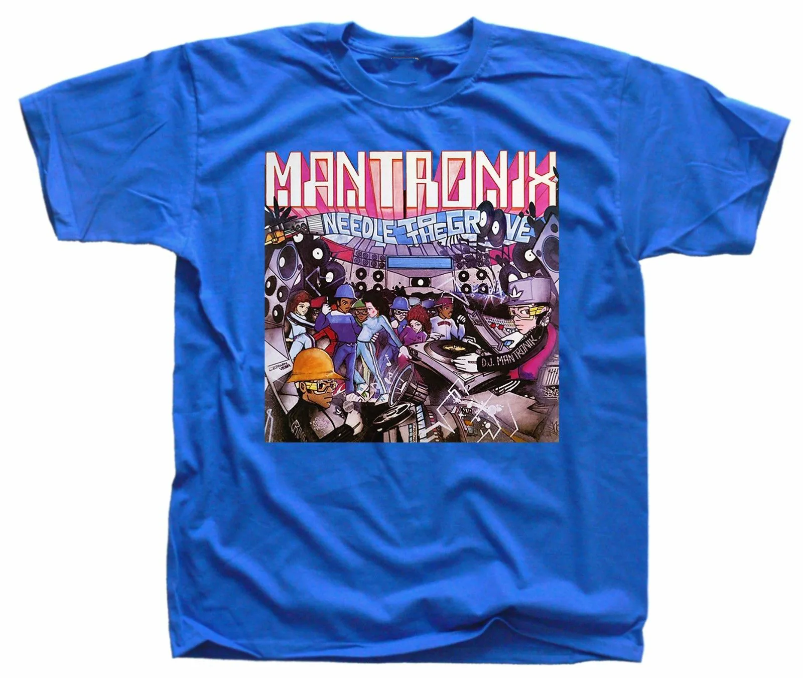 MANTRONIX Needle to the Groove T Shirt (черный темно синий фиолетовый синий) Fashion футболка с