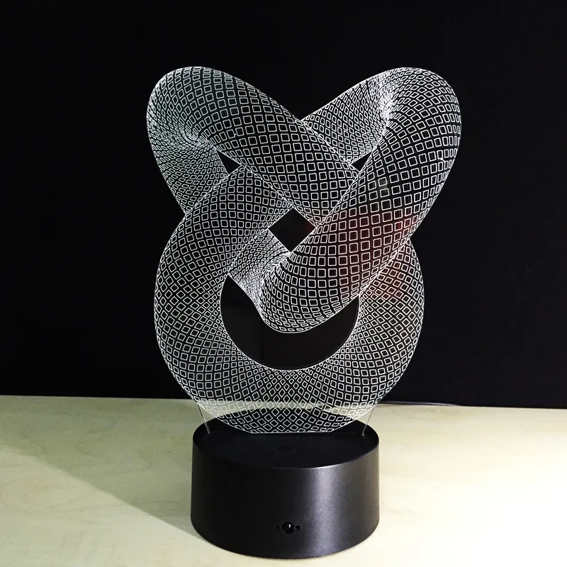 Абстрактная цветная градиентная 3D настольная лампа светодиодсветодиодный