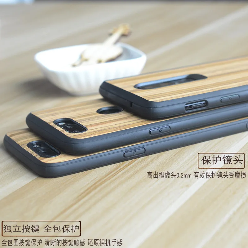 Чехол для Xiaomi Mi 9 9Se с мягким краем + Жесткая защитная задняя крышка из бамбукового