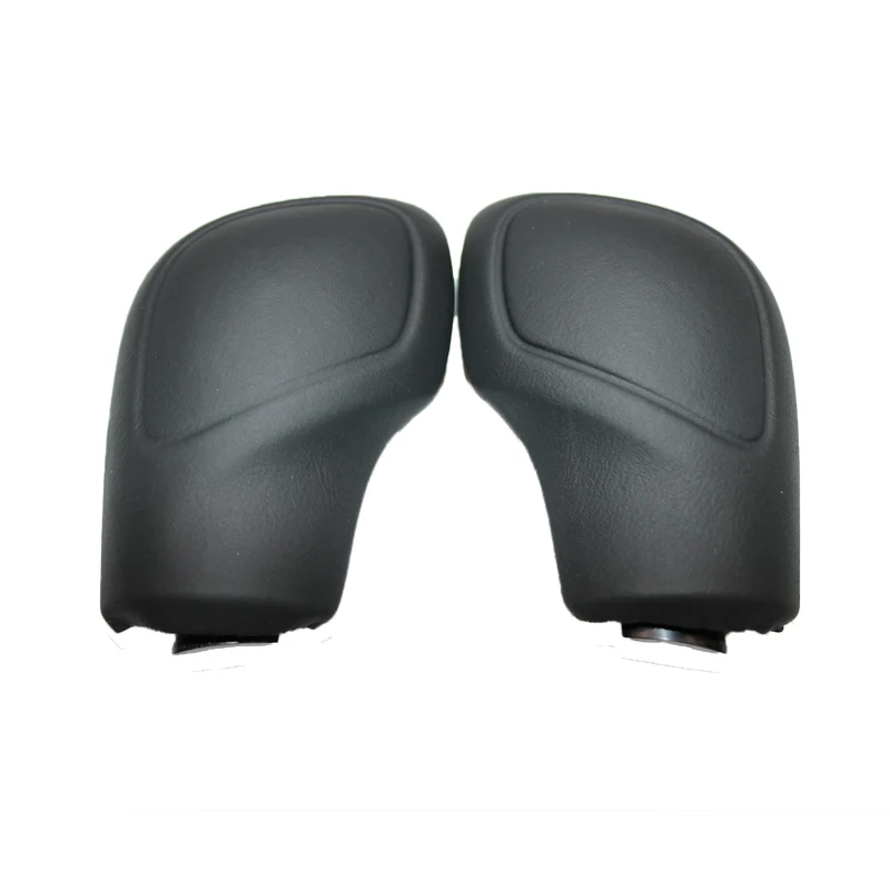 Leather cover DAZOO хромированная матовая с кожаным DSG ручка переключения передач боковая крышка DSG Эмблема для V W Golf 6 7 R Passat B7 B8 CC R20 J etta MK6 GLI - Название цвета: Leather cover