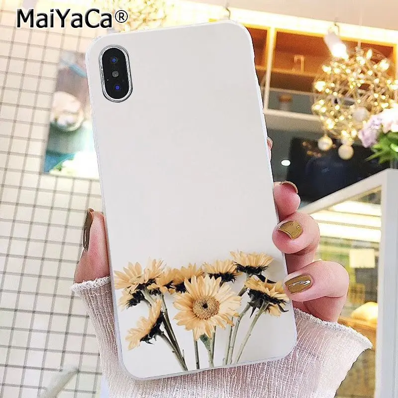 MaiYaCa желтый подсолнух цветы искусство телефонный чехол для iphone 11 Pro 11Pro MAX 8 7 6 6S Plus X
