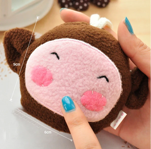 Милый мультфильм осьминог плюшевые ткань ремешки кошельки кулон женщин