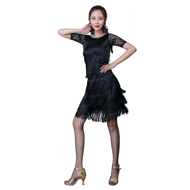 Womens Sexy Fringe Latin Dresses for Dancing Ballroom Tango Professional Lady Salsa Dancewear Rumba Samba Dance Costumes |