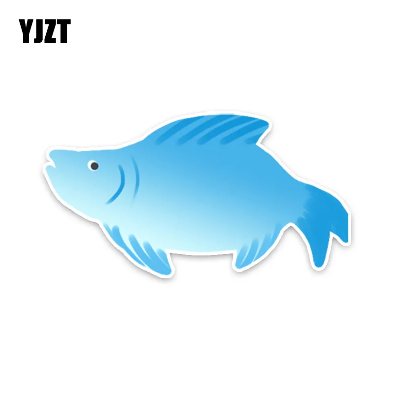 YJZT 15 см * 8 модная синяя водная рыба узор ПВХ наклейка для автомобиля 5 2184|Наклейки на автомобиль| |