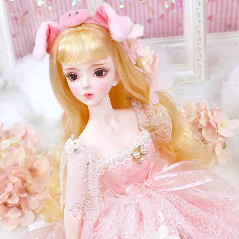 Hand-painted makeup3 DBS 1/3 BJD куклы игрушки 62 см DF Мода принцесса куклы шарнирное тело Великолепная одежда и обувь AI YoSD MSD SD набор игрушка подарок DC лати - Цвет: Hand-painted makeup3
