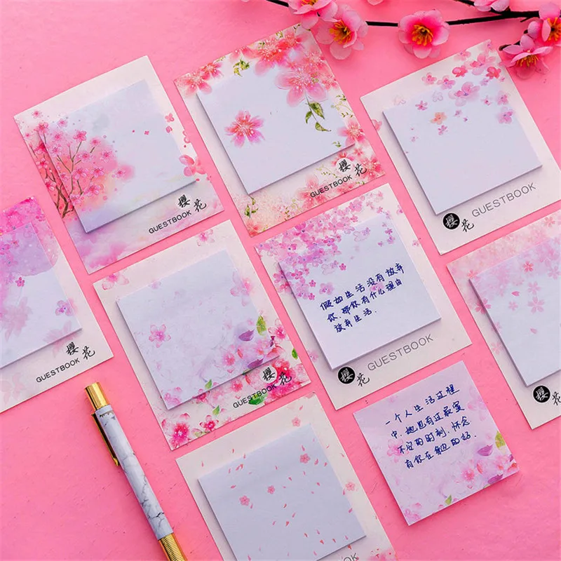 Горячее предложение свежий вишневый цветок самоклеящийся планер для девочек