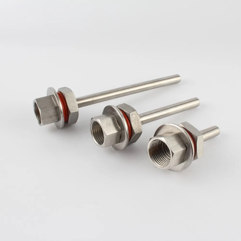 Комплект Thermowell из нержавеющей стали 304 от 6 5 см до 15 с 1/2 ''замком DN15 гайка термометр для домашнего