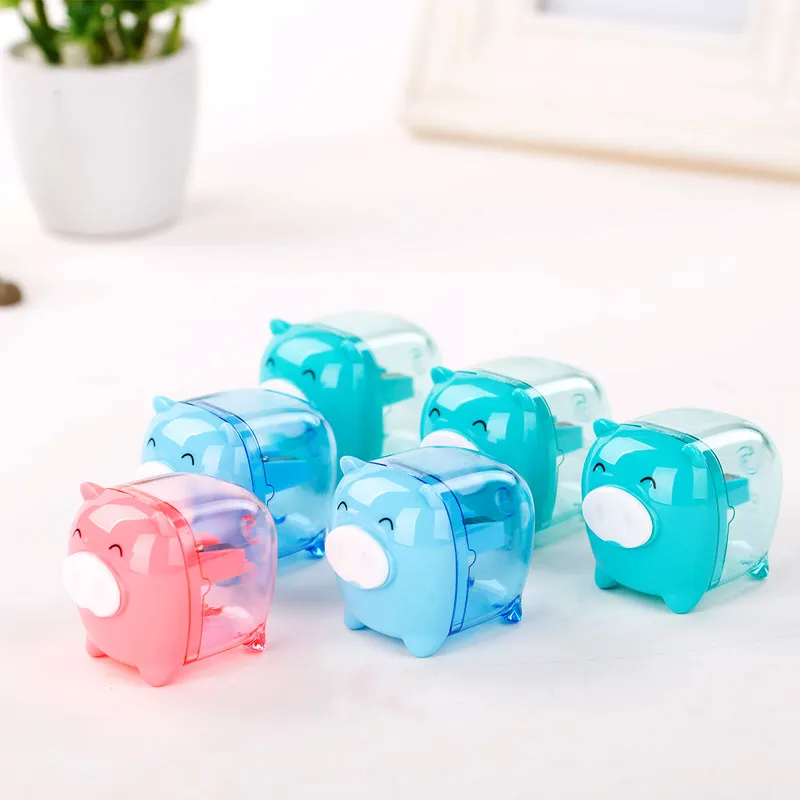 Deli Cute mini pig точилка для карандашей цветная карандаша ручная лезвия из сплава