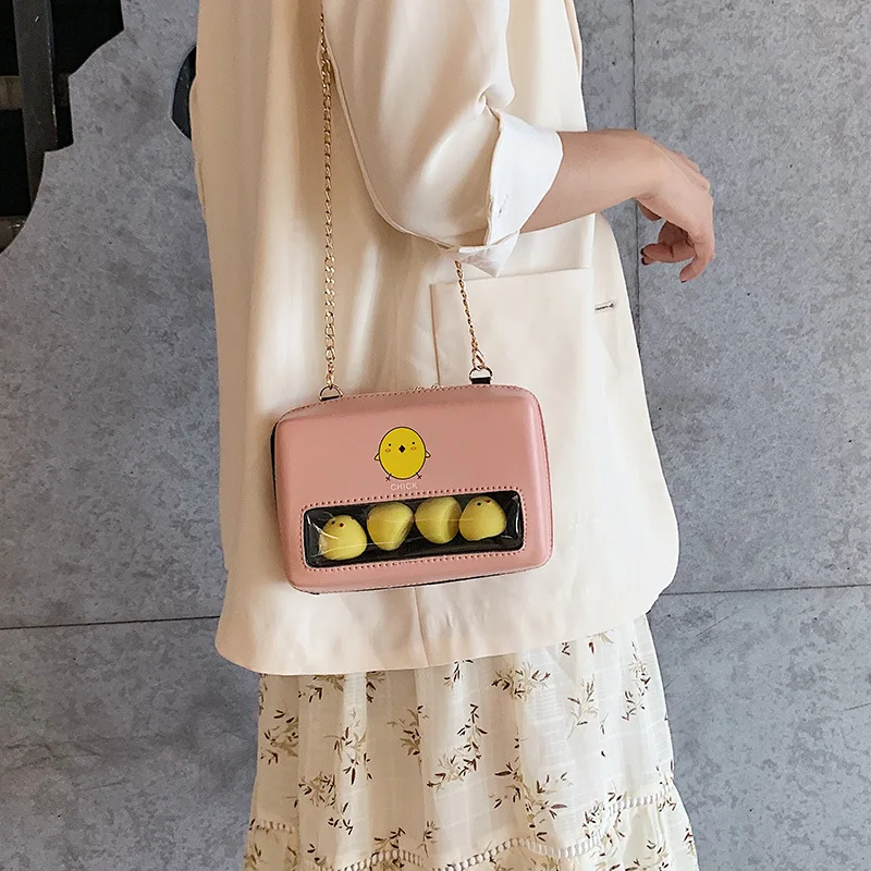 Сумка PACGOTH женская кавайный Цыпленок сумка через плечо из искусственной кожи 1 шт.