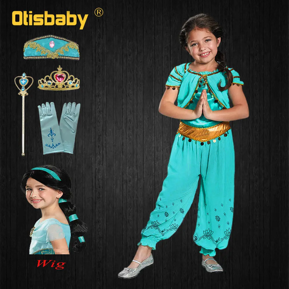 Aladdin костюм принцессы жасмина для костюмированной вечеринки Детский