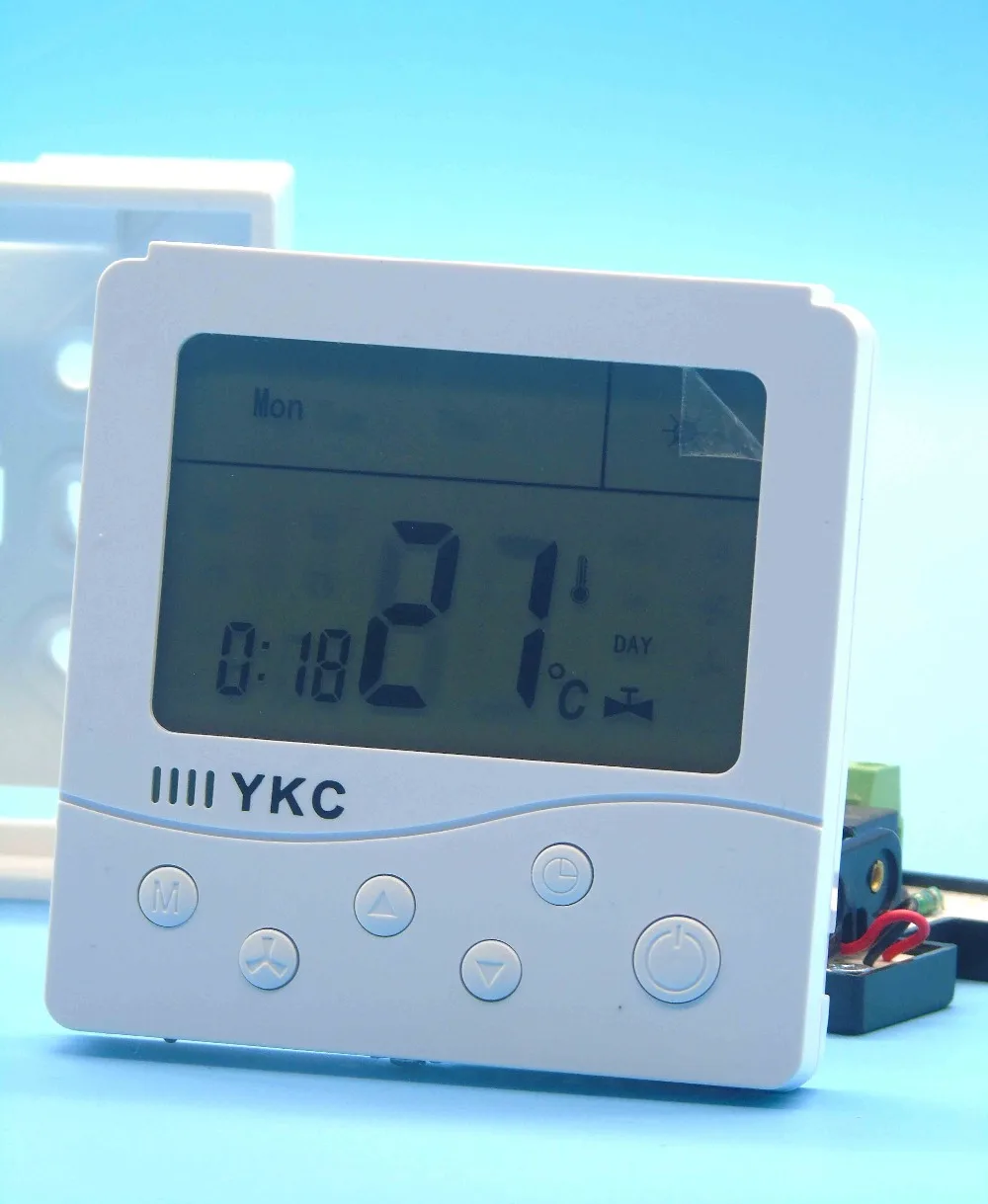 Программируемый термостат с ЖК дисплеем для батареи AAA на русском и английском