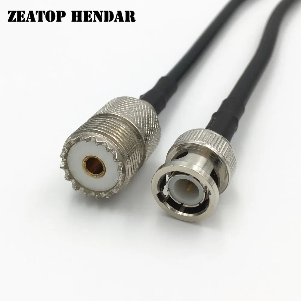 5 шт. BNC штекер к UHF SO239 Гнездовой Разъем RG58/LMR195 РЧ кабель коаксиальный отрезок