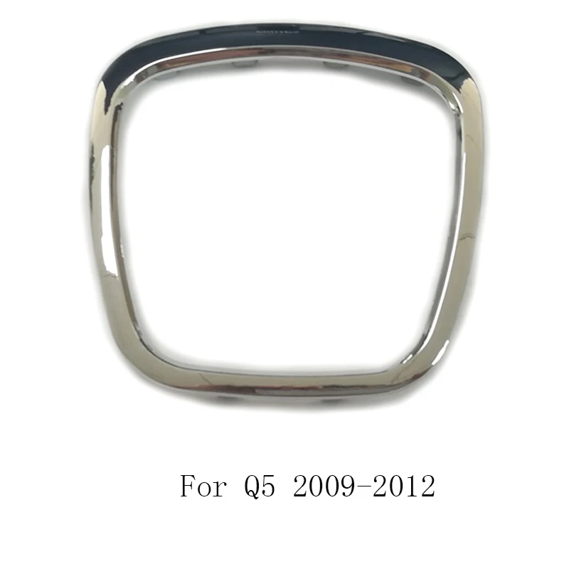 For Q5 2009-2012 Автомобиль abs хромированные руль отделкой стикер эмблема в центре Логотип рамка аксессуары для Audi A3 S3 8P A4 B6 B7 B8 A5 A6 C6 Q5 Q7 - Название цвета: For Q5 2009-2012