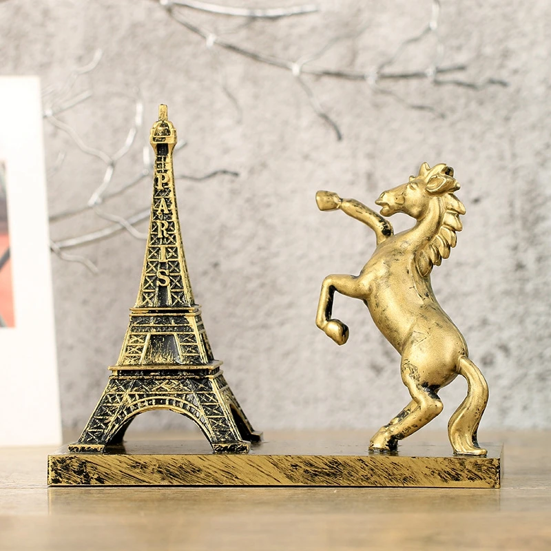 Креативный орнамент для лошади с Эйфелевой башней настольная подставка ручек