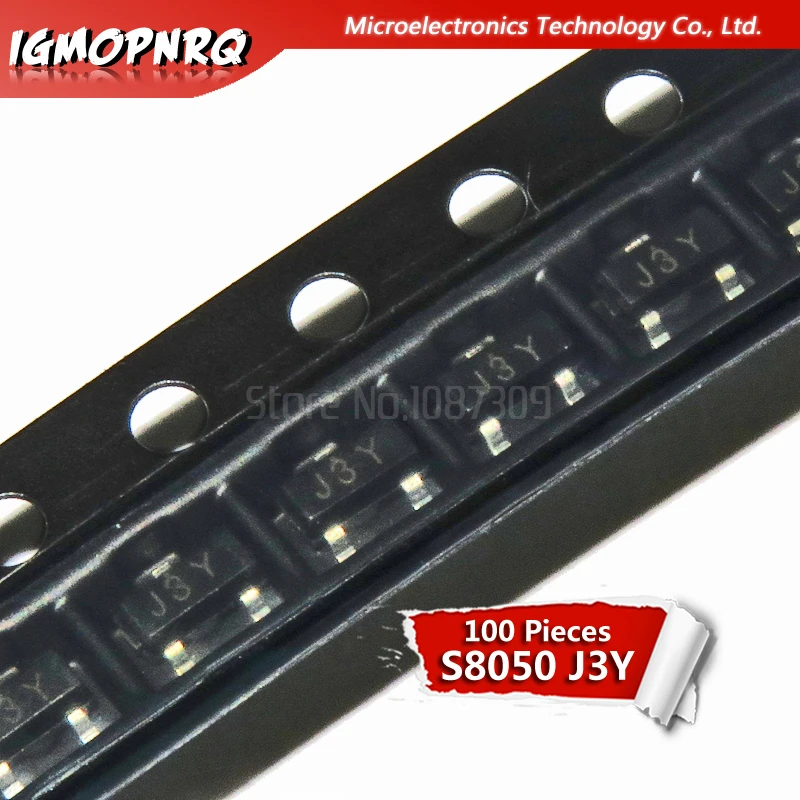 100 шт. S8050 J3Y 0.5A/25 в NPN SOT23 SMD транзисторы|Интегральные схемы| |