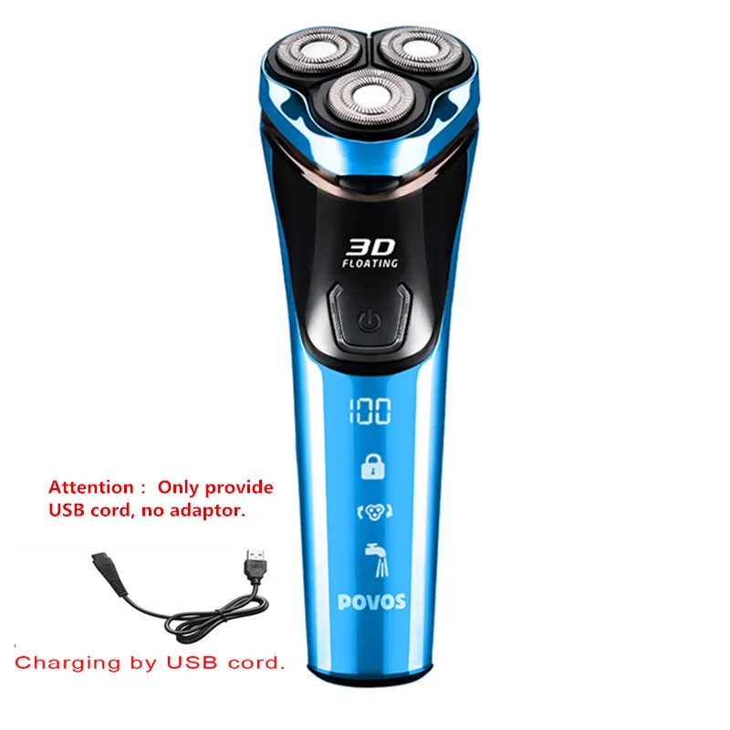 Горячие POVOS Прямая продажа с фабрики перезаряжаемые электробритва моющиеся