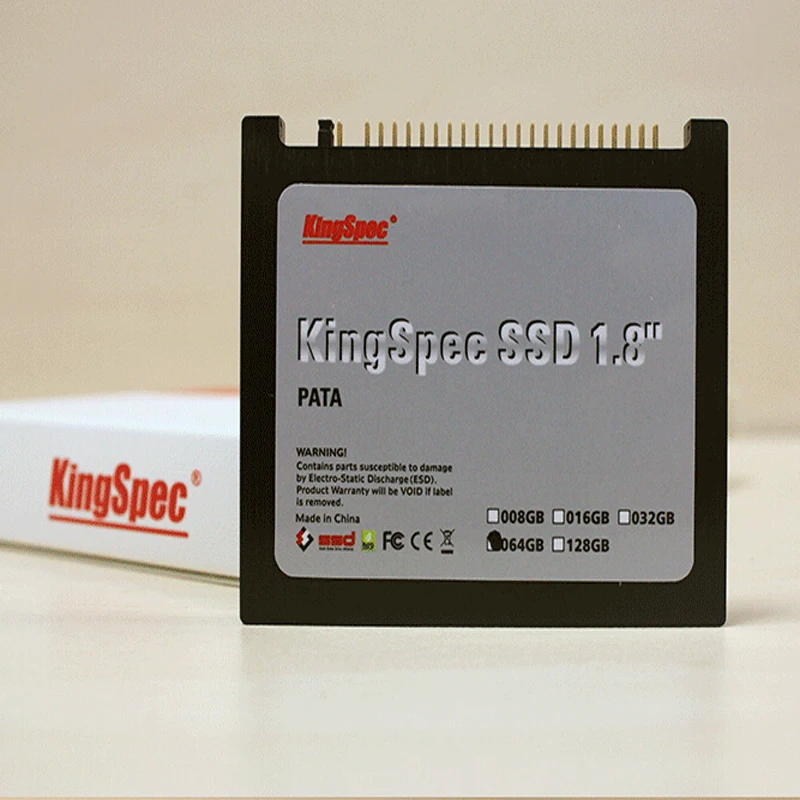 KingSpec 1.8 дюйм(ов) 44pin IDE PATA SSD 64 ГБ твердотельный диск MLC NAND флэш-памяти для ноутбука