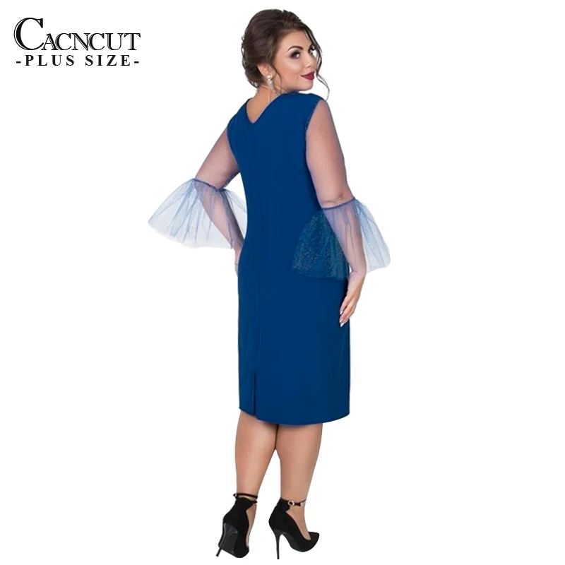 CACNCUT 4XL 5XL летнее женское платье большого размера повседневное 6XL БОЛЬШОЙ РАЗМЕР кружевное платье с v-образным вырезом сексуальные сетчатые вечерние платья для ночного клуба