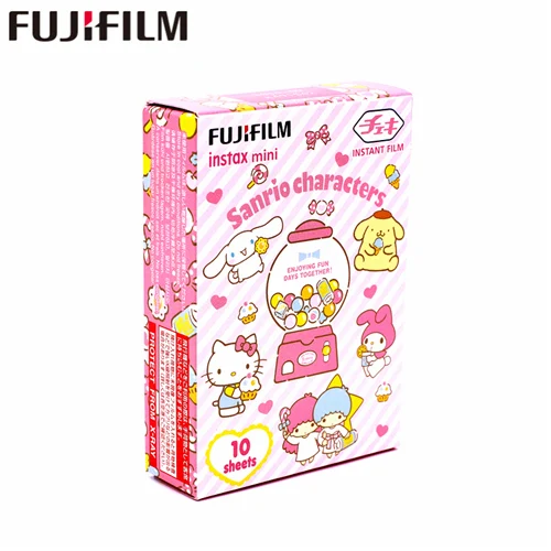 Sanrio Fujifilm 10 листов звезды полоса ЦУМ черная рамка Миньон мгновенная пленка фотобумага для Instax Mini 8 7s 25 50s 90 9 SP-1 - Color: Sanrio