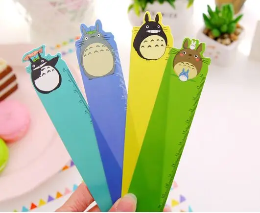 Новые милые Мультяшные ПВХ тотро линейки предродительный шаблон для детей школьные подарки канцелярские принадлежности для школы корейский бумажник