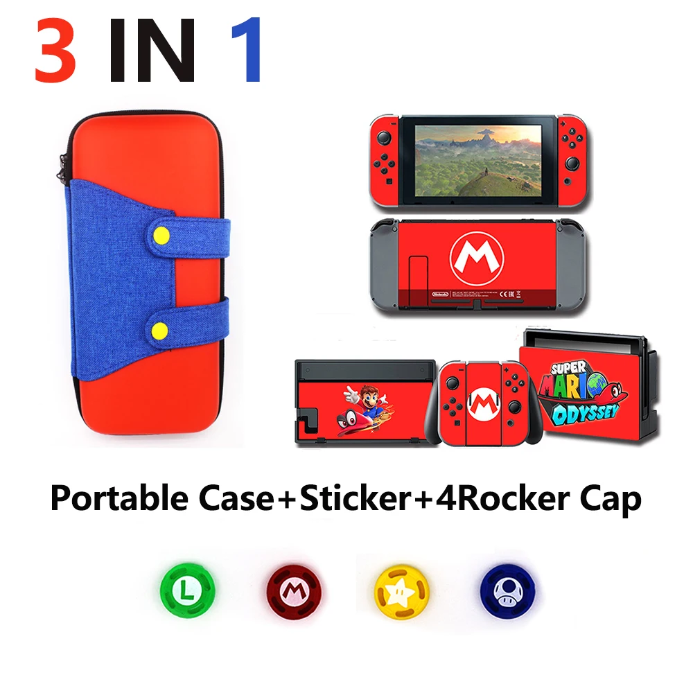 4 в 1 для Nintendo Switch NS Console Защитная сумка переноски + пыленепроницаемый Прозрачный