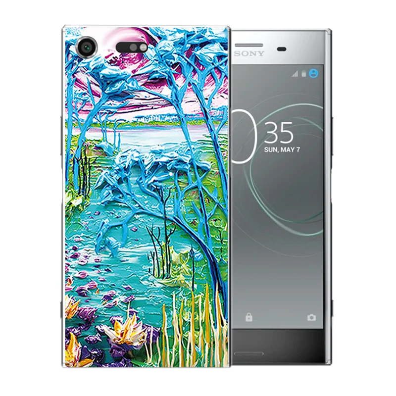 Для Sony Xperia XZ Премиум чехол Funda Ван Гог шаблон задняя крышка 5 46 &quotXz для Xz Capas |