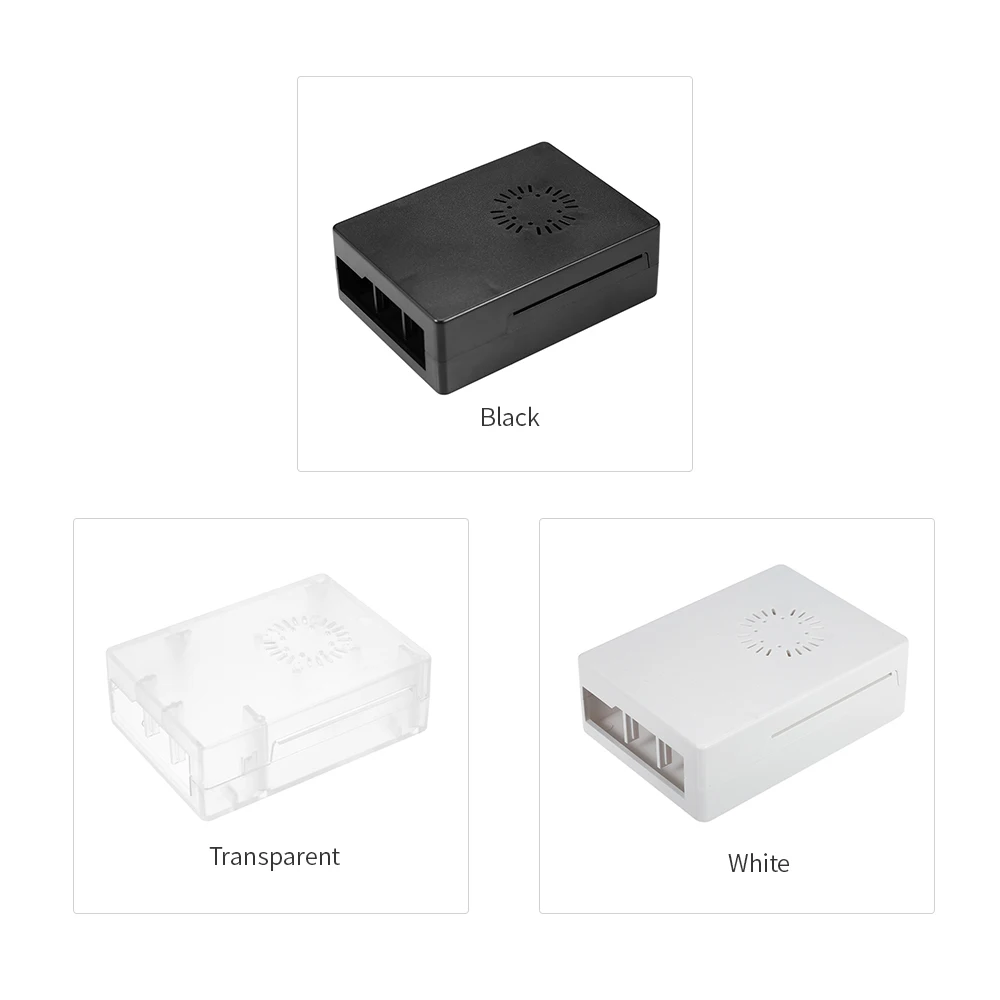 Защитный корпус из АБС пластика черный/белый/прозрачный для Raspberry Pi B + / 2