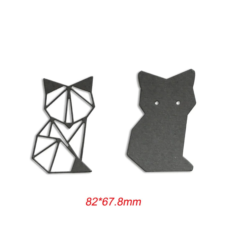 2 металлические трафареты с изображением милого кота новинка для сделай сам