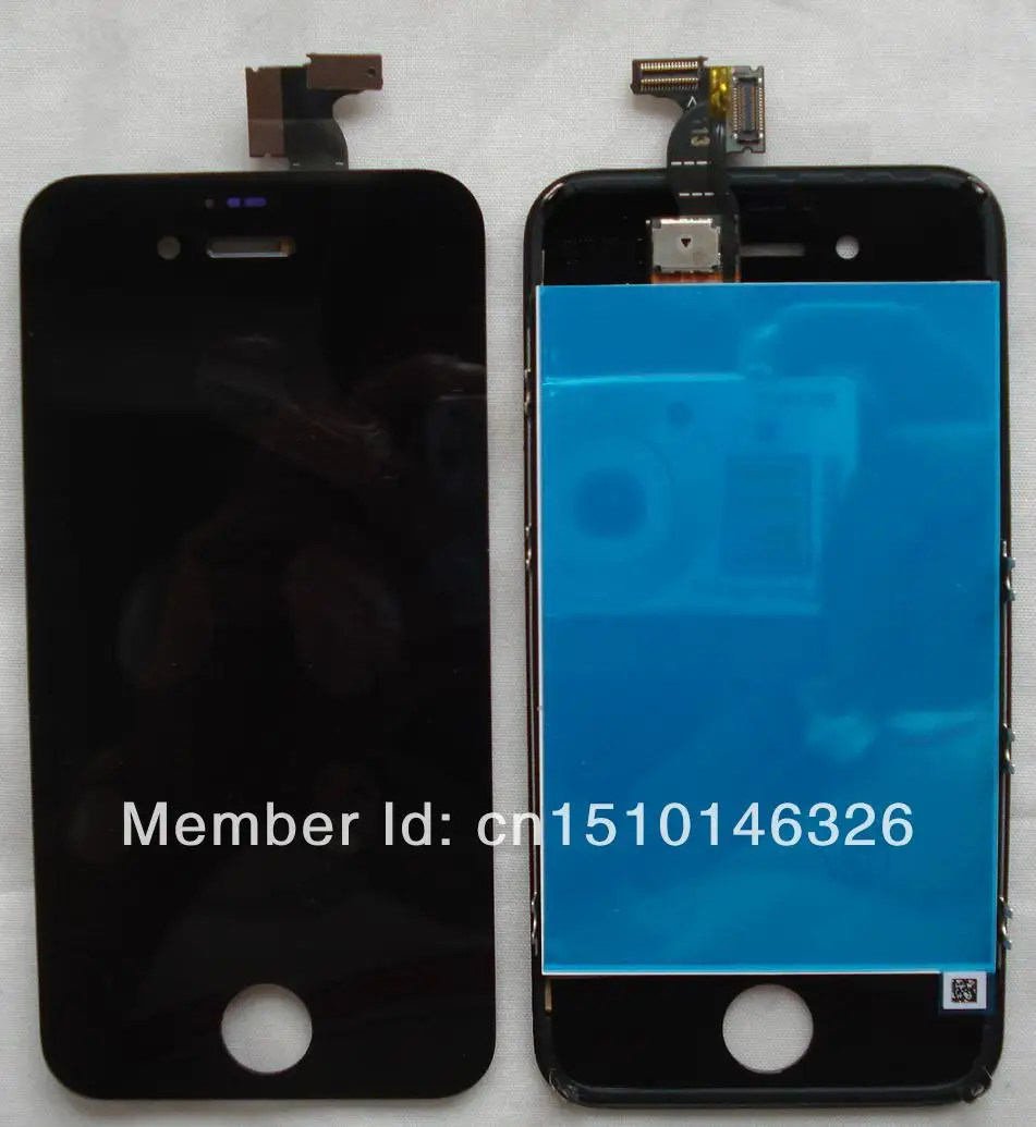 (O)(DHL EMS Free)100% Top Quality for iPhone 4S Touch Screen+Frame+LCD Display Glass Digitizer Assembly Black White(50PCS/Lot) | Мобильные