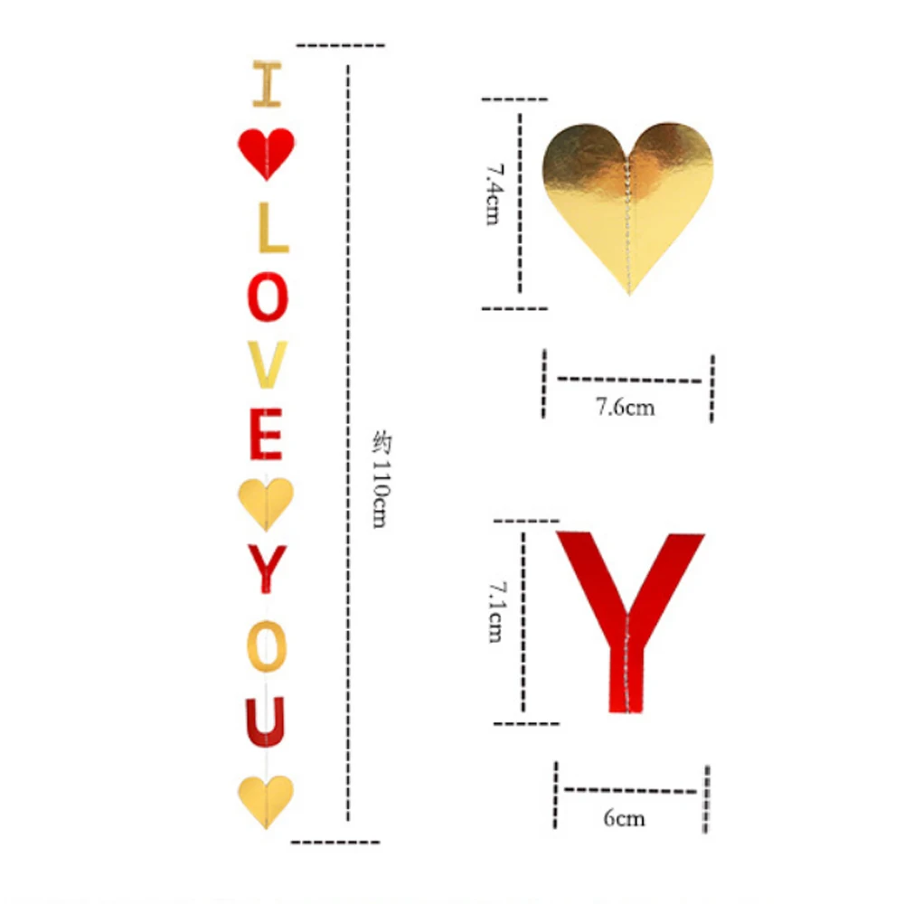 ALEYMAX ленточный баннер с надписью I LOVE YOU вечерние баннеры для украшения дома