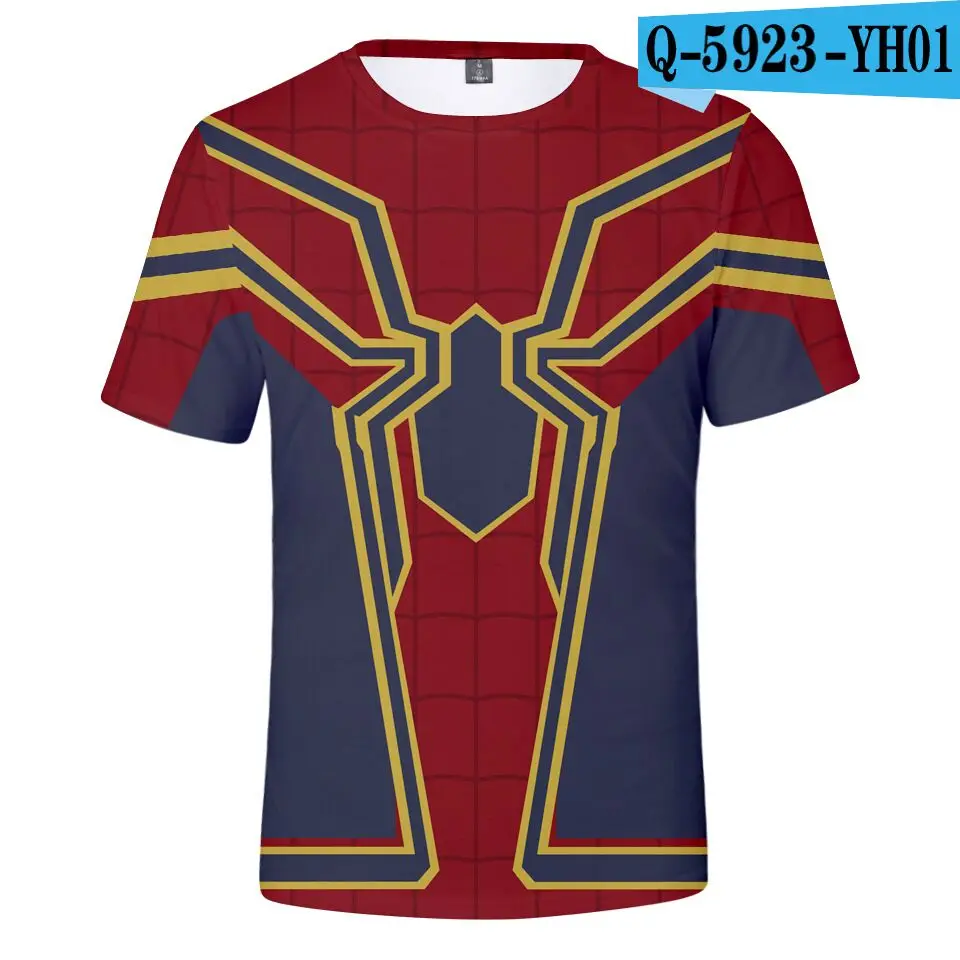 color at picture Супергерой Marvel 3D футболка boysThe Avengers 4 Endgame Quantum Realm Железный Супермен, Мстители, короткая Брендовая детская 3d футболка - Цвет: color at picture
