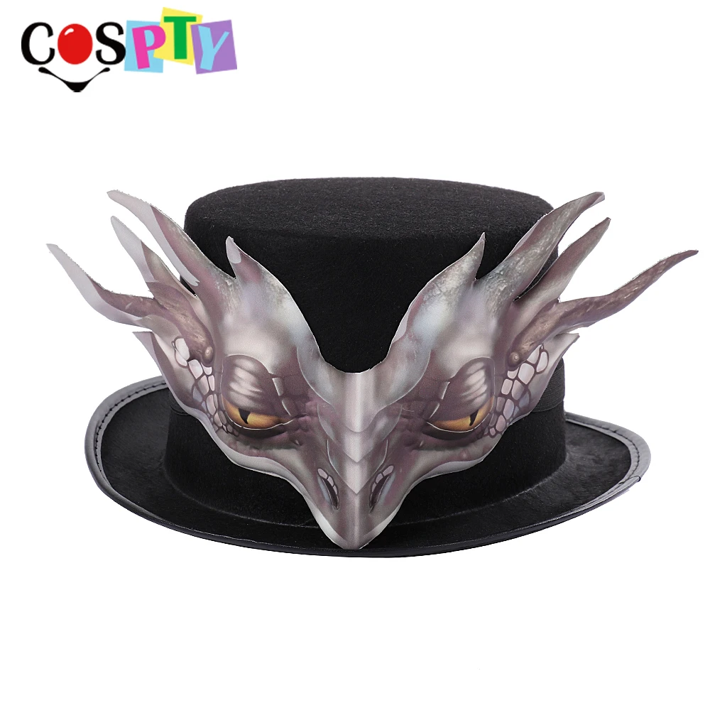 Cospty Винтаж Готический Панк Стиль мужские и женские черные шапки с драконом