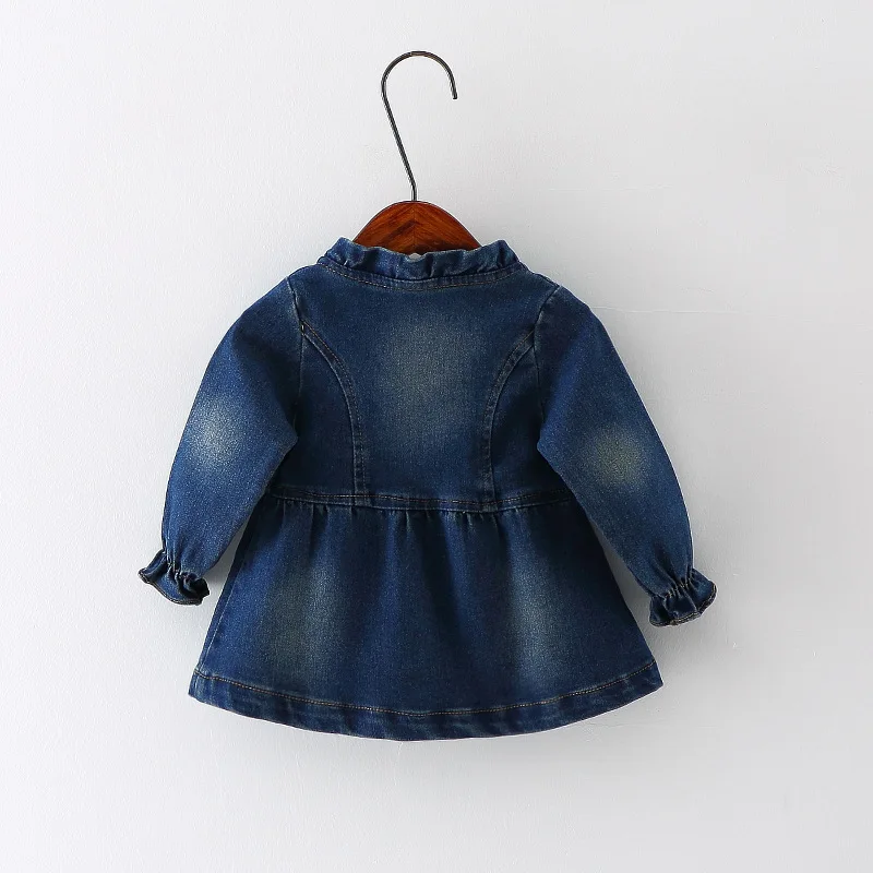 Осень Новорожденных Девочек Одежда Детей Кролик Джинсы Пальто Куртки Принцесса