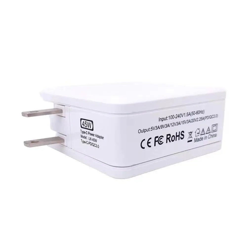 45 Вт USB Type C Ноутбук Ac адаптер питания быстрая PD QC 3 0 зарядное устройство для Macbook Pro