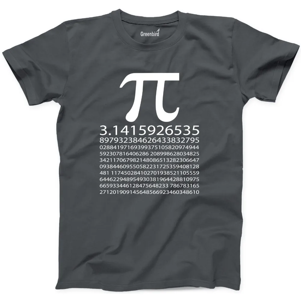 2019 одежда с круглым вырезом футболка номером Pi математическая для ботаника