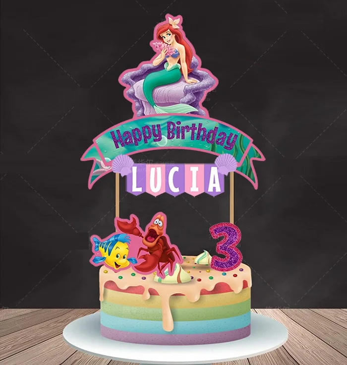 Пользовательское имя возраст/Принцесса Маленькая русалка украшения товары для