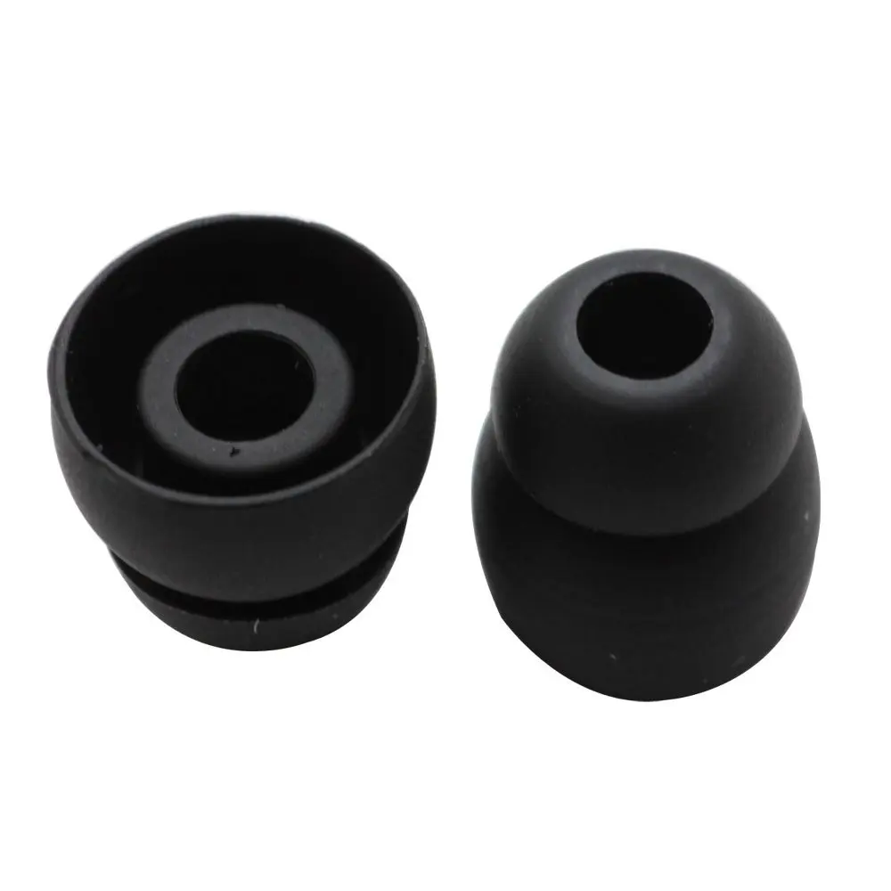 XRHYY 10pcs Double Flange Earbuds for Powerbeats 3 Powerbeats3 Wireless Headphones Replacement Silicone Eartips Ear Buds Black |