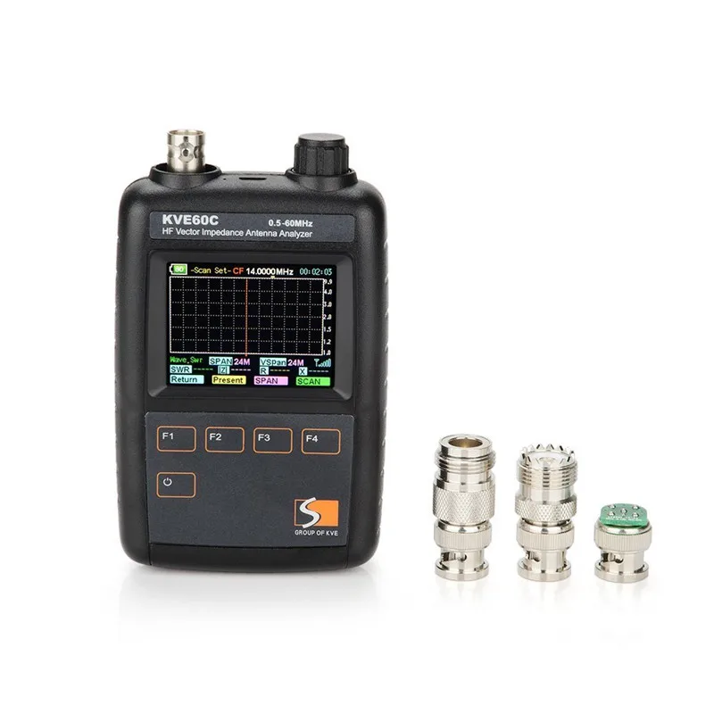 

10pcs DHL Free Shipping New HF Vector Impedance Antenna Analyzer KVE60C for walkie talkie Graphical Representation/Ham Radio