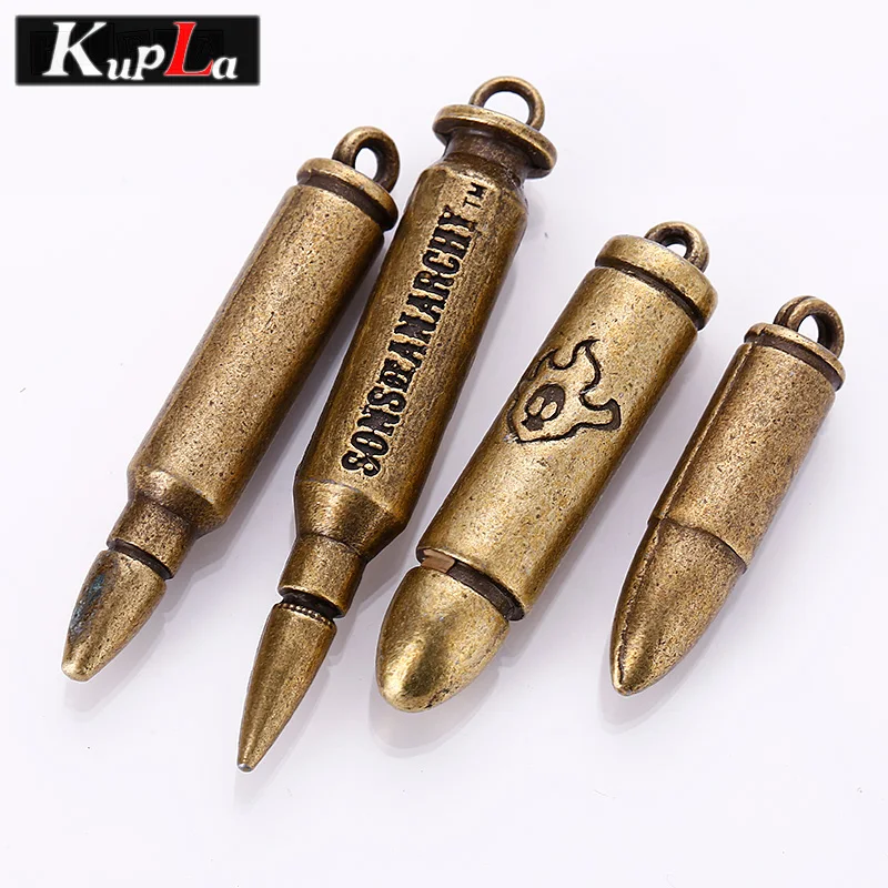 Античные латунные металлические пулевые подвески для оружия модные аксессуары
